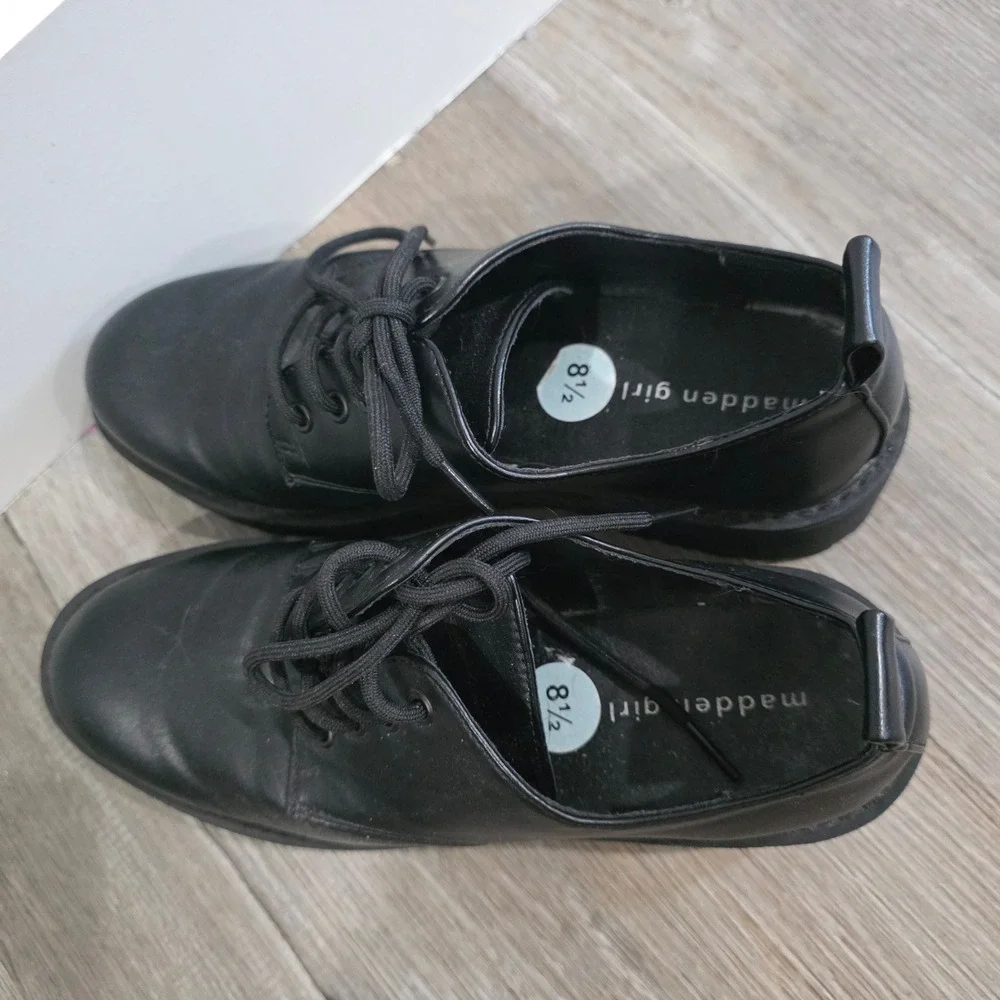 Madden Girl Womens Lug Sole Shoes Size 8.5 Black Whimsigoth Platform Chunky